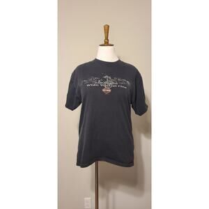 Harley Davidson Men's Graphic T-shirt Size L Black Life Begins 2006 TN
